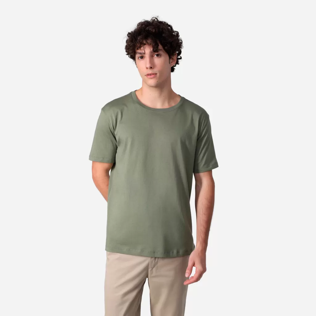 Camiseta Algodão Premium Masculina | Everyday Collection - Verde Militar