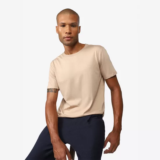 Camiseta Pima Masculina | Life Collection - Bege Camel