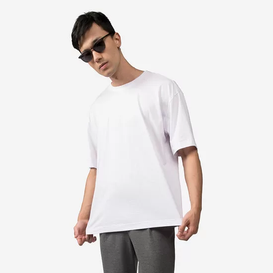 Camiseta Boxy Algodão Premium Masculina | Everyday Collection - Branco