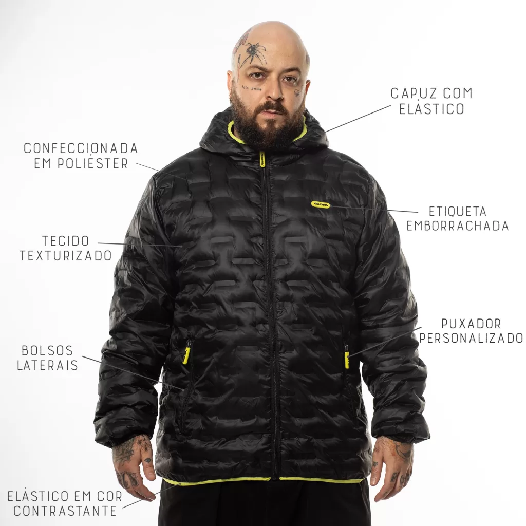 Jaqueta Masculina Plus Size Pressed