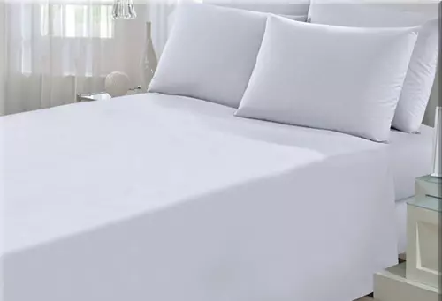 Jogo De Lençol Casal King 4 Peças Algodão Percal 150 Fios - Branco