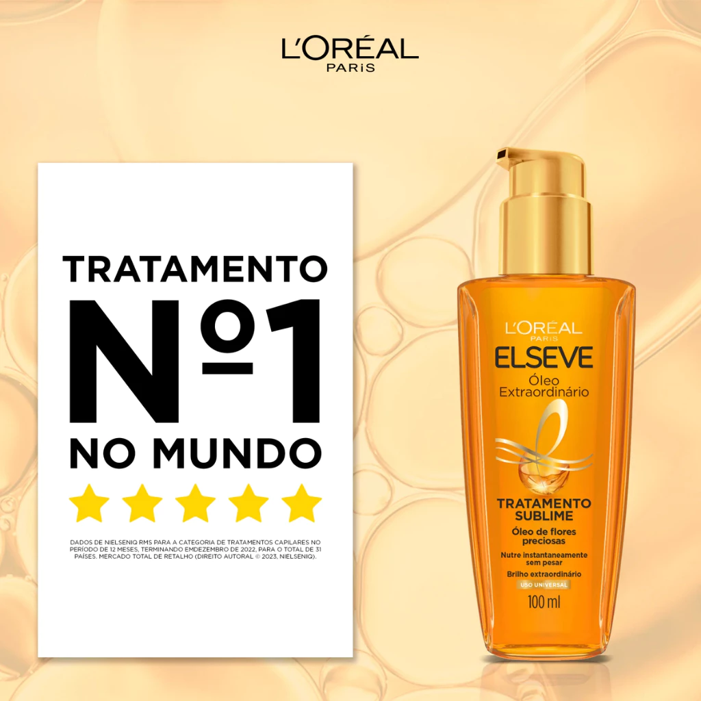 Óleo Extraordinário 100ml Tratamento Reconstrutor L'Oréal Paris Elseve