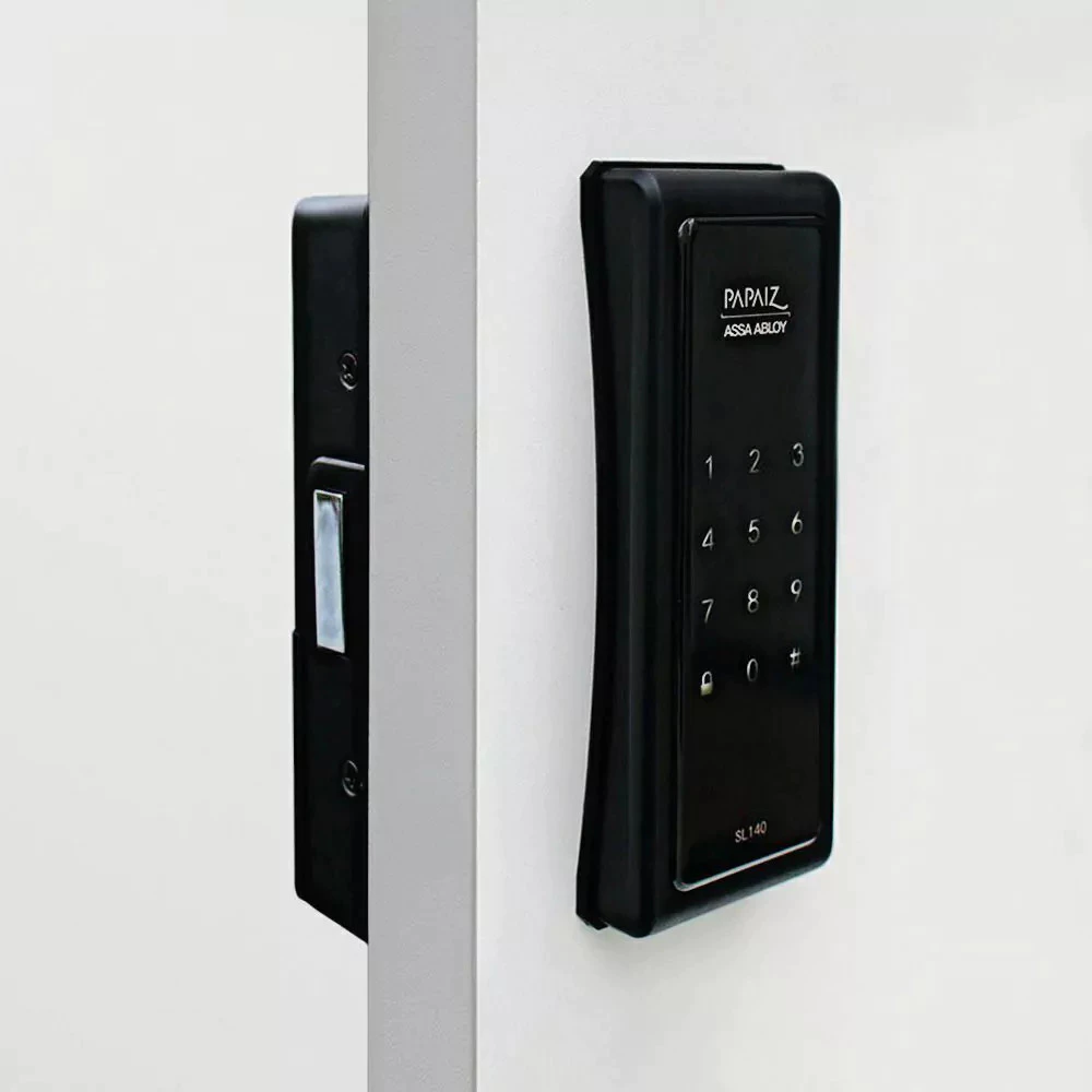 FECHADURA ELETRONICA SMART LOCK SL140 PRETO SOBREPOR PAPAIZ