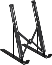 ELG, NTB8520B, Suporte de Mesa Portátil para Notebook/Laptop de 10" a 17,3", Com 10 Níveis de Regulagem, Dobrável, Acompanha Bolsa de Transporte, Preto