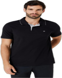 Camisa Polo Básica Masculina Em Malha Piquet Com Bordado