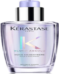 Kérastase Óleo Blond Absolu Huile Cicaextreme, Cabelos loiros, descoloridos, Hidratação, restauração, Ácido Hialurônico, Flor de Edelweiss, 100 ml