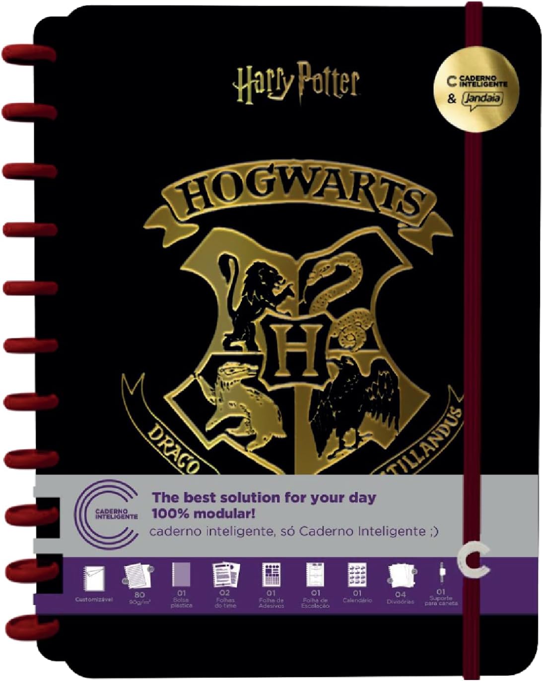 Caderno Inteligente, Grande, Harry Potter, 200x275 mm, 80 Folhas
