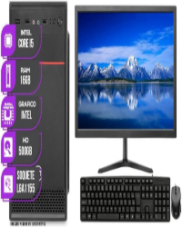 Computador Completo Mancer, Intel Core i5, 16GB De Ram, HD 500GB, Monitor 17 + Kit Teclado e Mouse