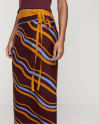 Canga Vinho, Azul e Laranja com Amarração - Estampada