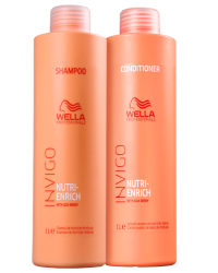 Kit Wella Invigo Nutri-Enrich Shampoo e Condicionador 1 litro Salon Duo (2 Produtos )