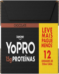 YoPRO Bebida Láctea UHT Chocolate 15g de proteínas 250ml - 12 unidades
