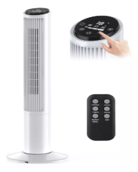 Ventilador De Torre Silencioso Antuvi AT-618 127V Com 2 Modos E 3 Velocidades 3 Minutos Resfrie Rapidamente Temporizador De 15 Horas Sono Profundo Controle Remoto E Por Toque
