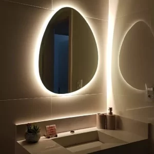 Achadinho do dia 22/11 Espelho Orgânico Gigante Com Led S/ Fio Pilha