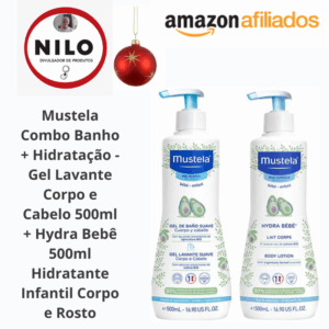 Achadinho do dia 02/12 Mustela Combo Banho + Hidratação - Gel Lavante Corpo e Cabelo 500ml + Hydra Bebê 500ml Hidratante Infantil Corpo e Rosto