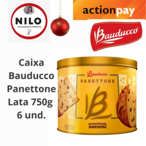 Achadinho do dia 06/12 Caixa Bauducco Panettone Lata 750g 6 und.